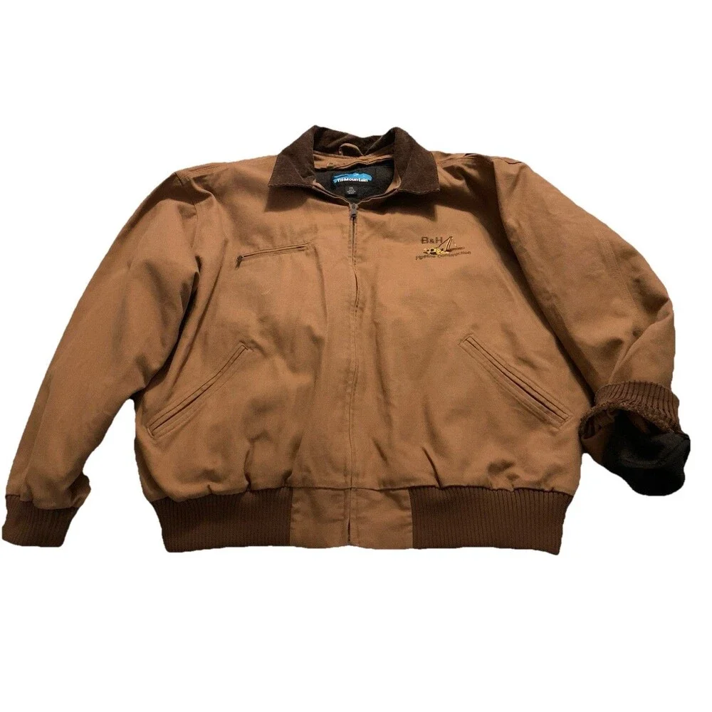 Tri-Mountain Canvas Jacket With Removable Wool Liner 2XL 100% Cotton Outer Shell